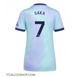 Arsenal Bukayo Saka #7 Terza Maglia Femmina 2024-25 Manica Corta